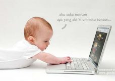 Baby with a laptop